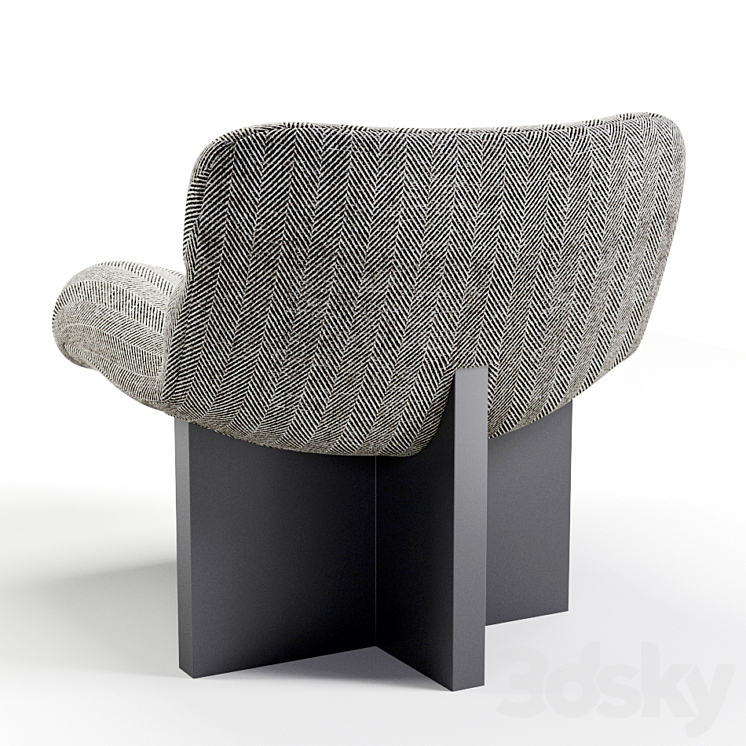 ZUMA LOUNGE – Modern Chair 3DS Max Model - thumbnail 2