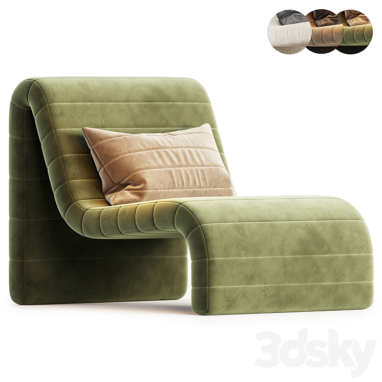 Zurich Occasional Chair 3DS Max Model - thumbnail 3