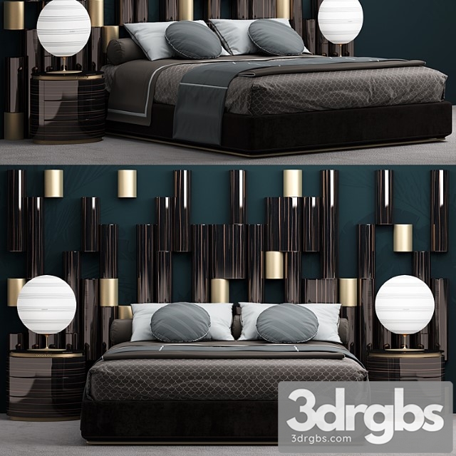 A Bed Of My Design Dashboards 3dsmax Download - thumbnail 1