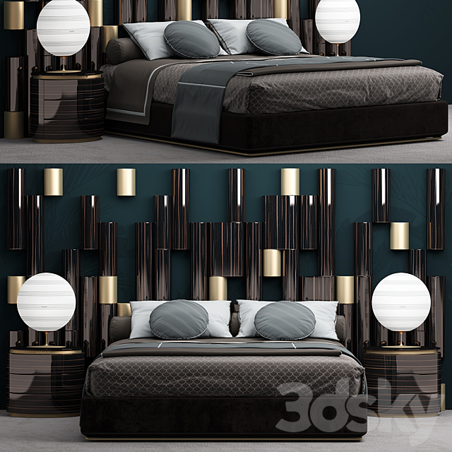 A bed of my design dashboards 3DSMax File - thumbnail 1