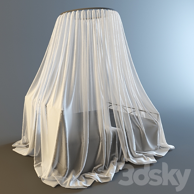 A round-shaped canopy 3DS Max Model - thumbnail 2