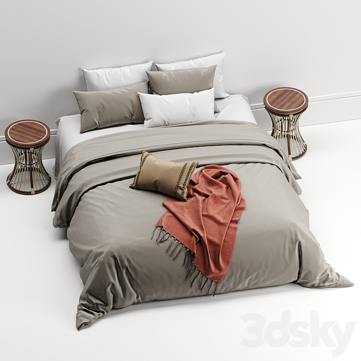 Adairs bed 3DS Max - thumbnail 2