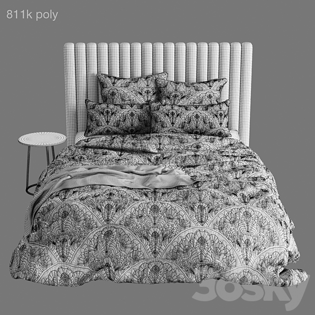 Adairs Bed and Mercer + Reid Avery Quilt Cover 3DSMax File - thumbnail 3