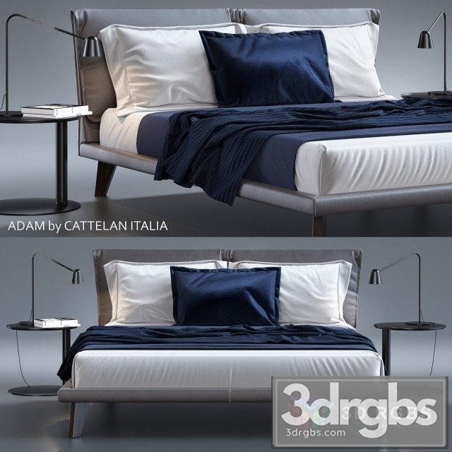 Adam Cattelan Italia Bed 3dsmax Download - thumbnail 1