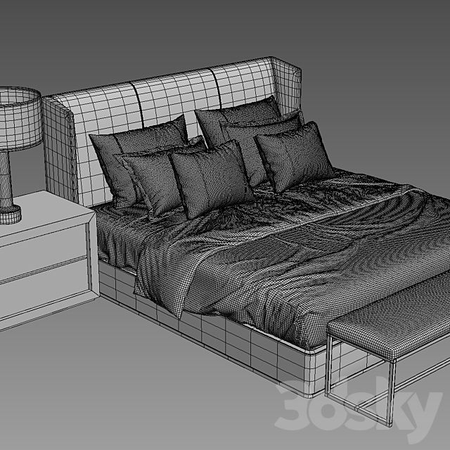 ALESSA SHELTER FABRIC BED 3ds Max - thumbnail 2