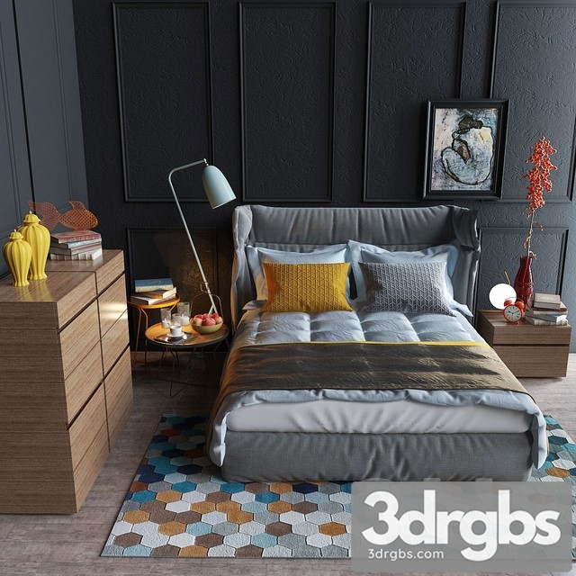 Alf Oregon Bed 3dsmax Download - thumbnail 1