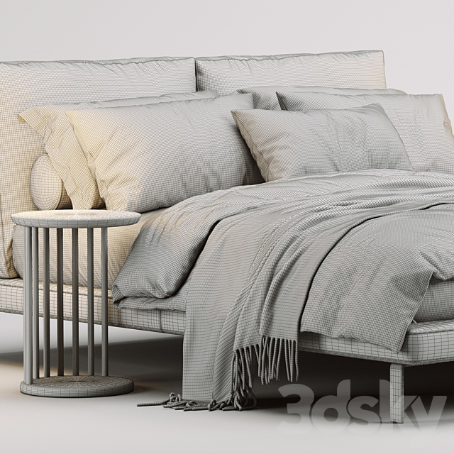 Alivar Lady B Bed 3DS Max Model - thumbnail 4