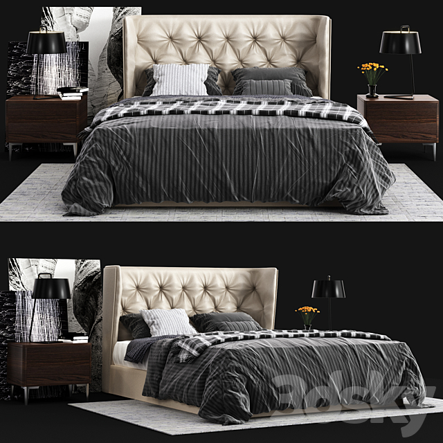 ?alligaris Wynn bed 3DSMax File - thumbnail 1