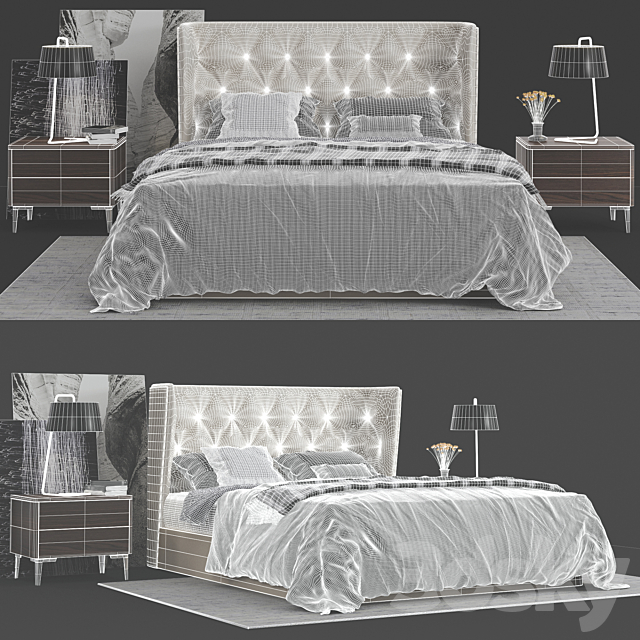 ?alligaris Wynn bed 3DSMax File - thumbnail 2