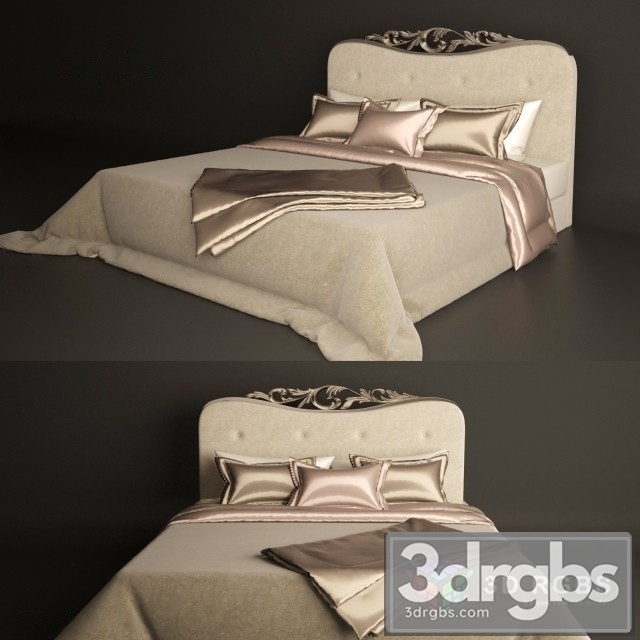 Allure Classic Bed 3dsmax Download - thumbnail 1