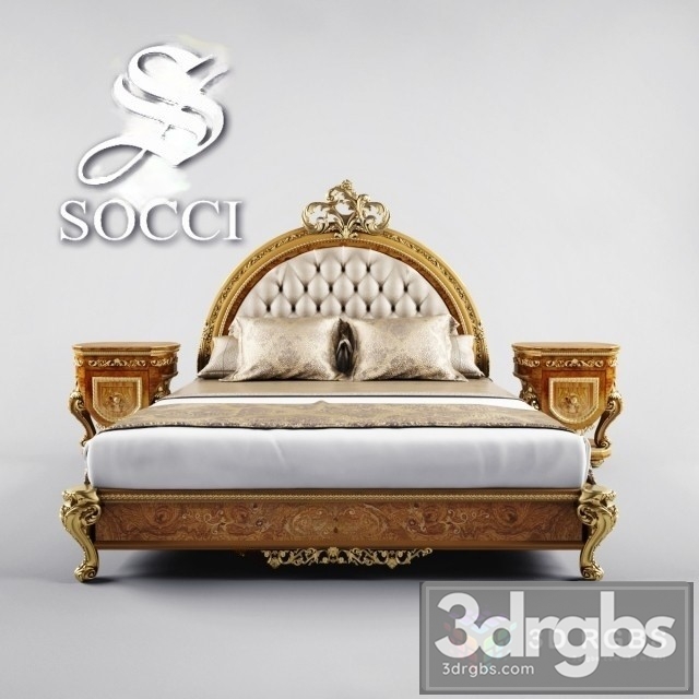 Allure Socci Bed 3dsmax Download - thumbnail 1