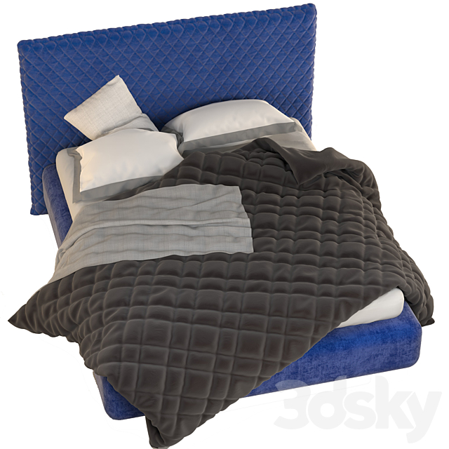 ALVA-QUILTED BED 3DSMax File - thumbnail 1