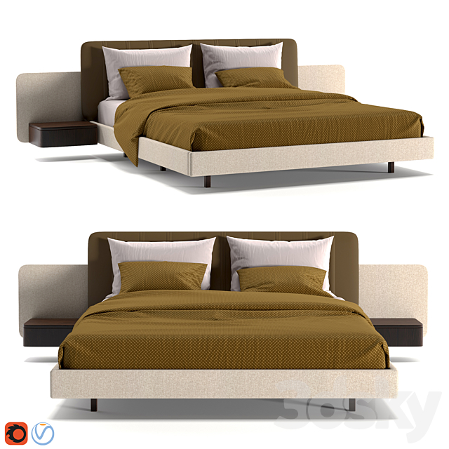 Amanda bed 3DSMax File - thumbnail 1