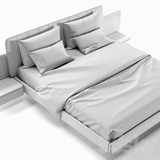 Amanda bed 3DSMax File - thumbnail 5