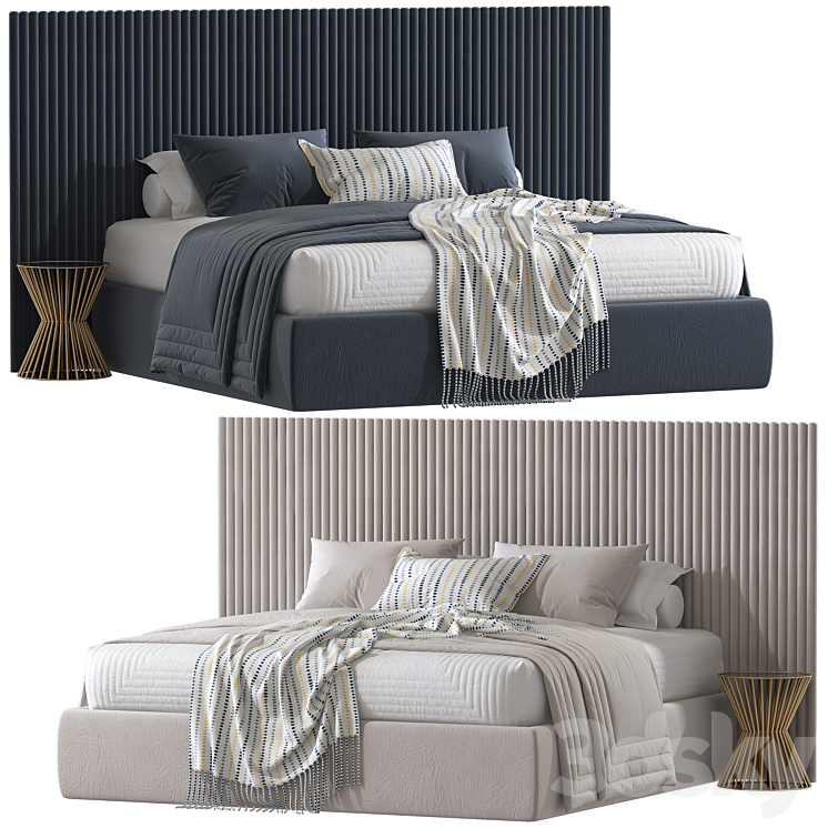 AMORE BEDS 3DS Max Model - thumbnail 1