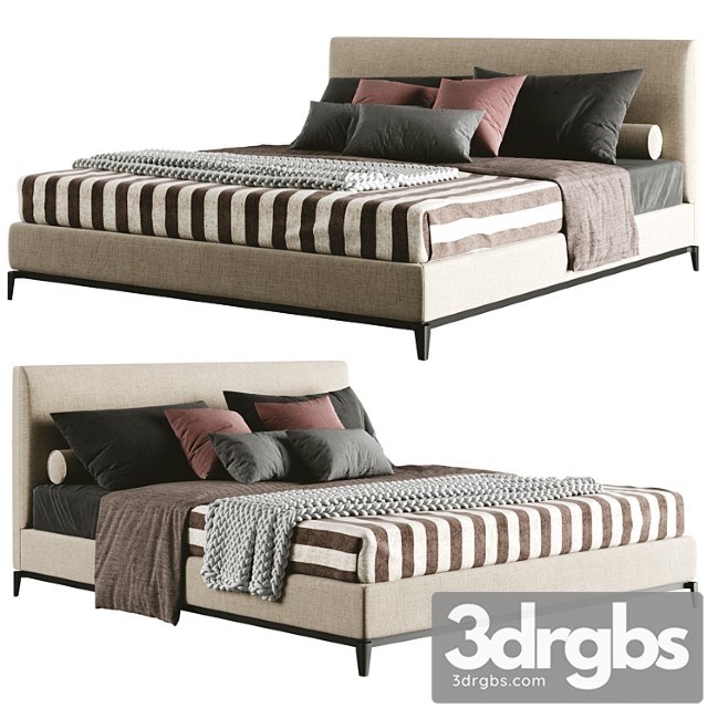 Andersen bed by minotti 2 3dsmax Download - thumbnail 1