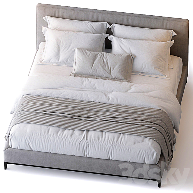 Andersen bed by Minotti 3DS Max Model - thumbnail 2