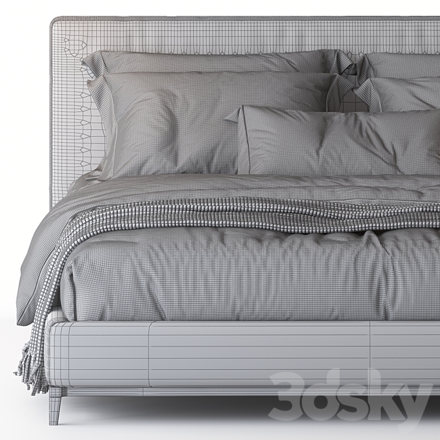 Andersen bed by Minotti 3DS Max Model - thumbnail 4