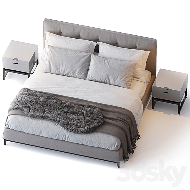 ANDERSEN BED BY MINOTTI 3DS Max Model - thumbnail 2