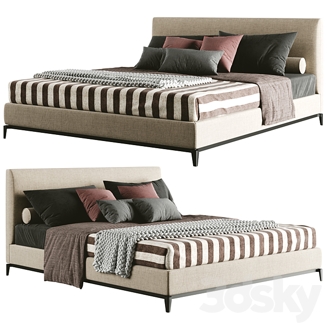 Andersen Bed by Minotti 3DSMax File - thumbnail 1