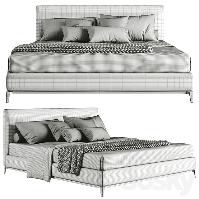 Andersen Bed by Minotti 3DSMax File - thumbnail 2