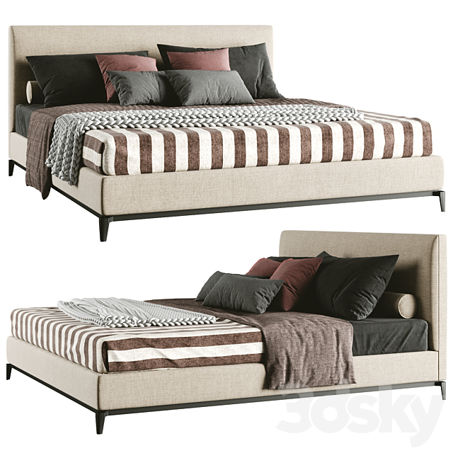 Andersen Bed by Minotti 3DSMax File - thumbnail 3