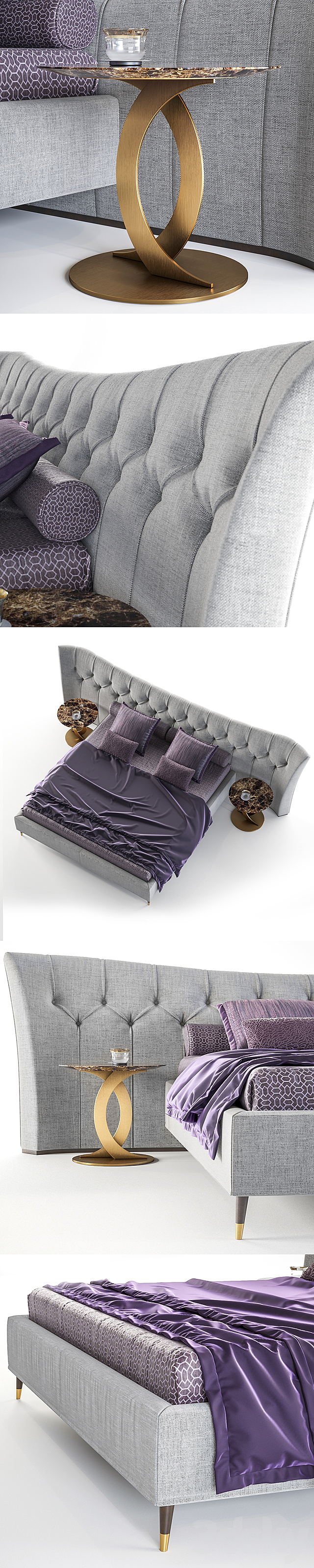 Angelo Cappellini Butterfly bed 3DS Max Model - thumbnail 2