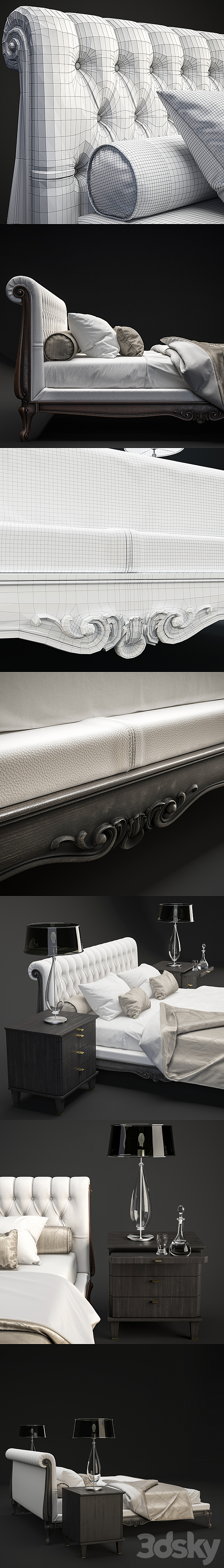 Angelo Cappellini SANSONE bed 3DS Max Model - thumbnail 3