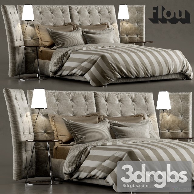 Angle Flou Bed 3dsmax Download - thumbnail 1