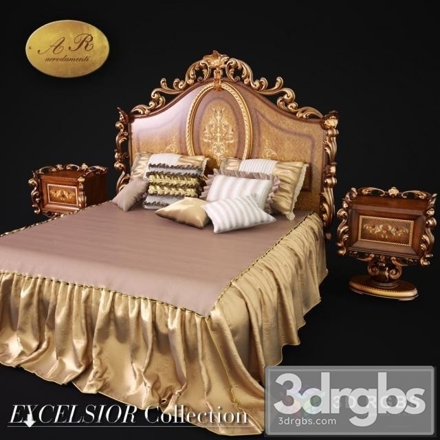 AR Arredamenti Srl Excelsior Bed 3dsmax Download - thumbnail 1