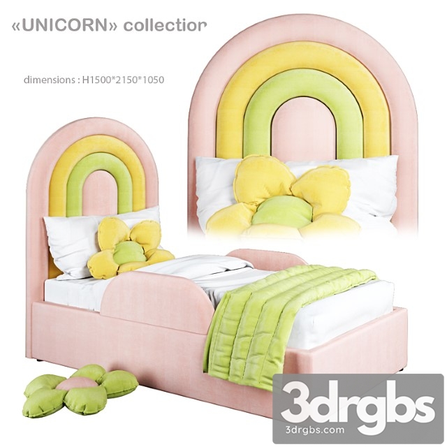 Arbuzov studio unicorn bed 3 2 3dsmax Download - thumbnail 1