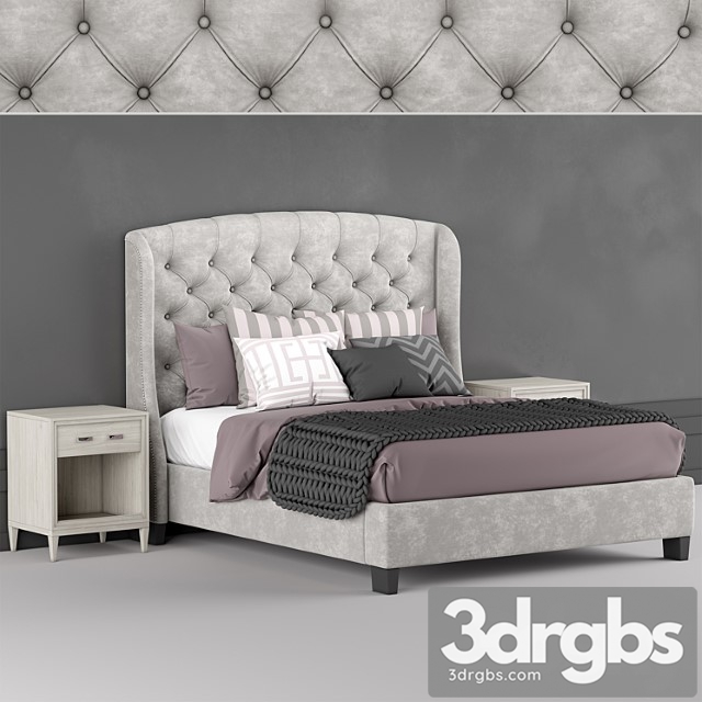 Arched queen bed 2 3dsmax Download - thumbnail 1