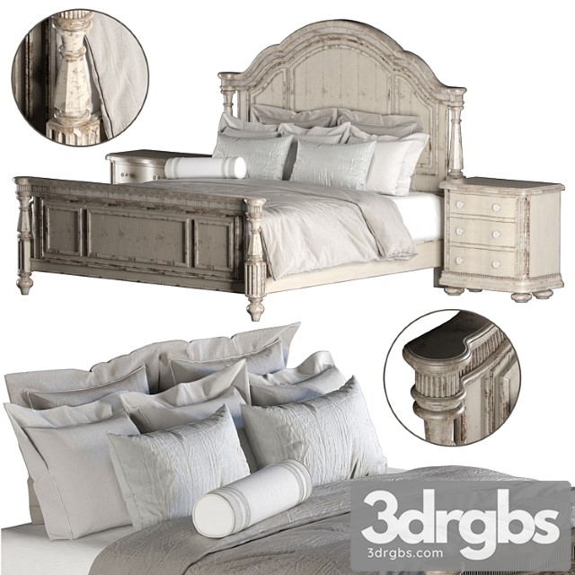 Art furniture belmar panel bed (king size) 2 3dsmax Download - thumbnail 1