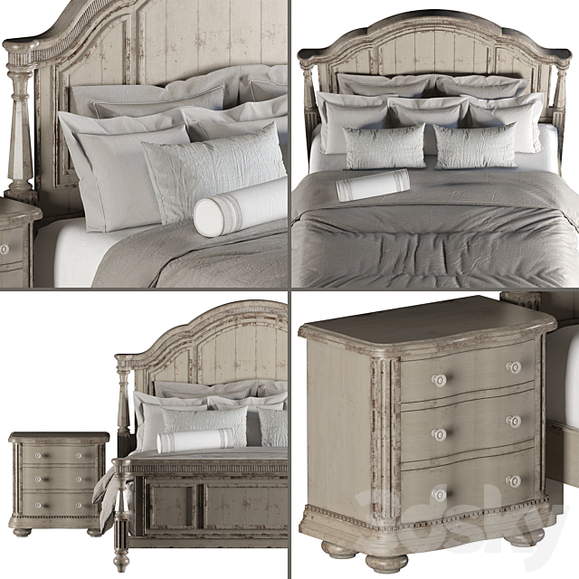 ART FURNITURE BELMAR PANEL BED (KING SIZE) 3DSMax File - thumbnail 2