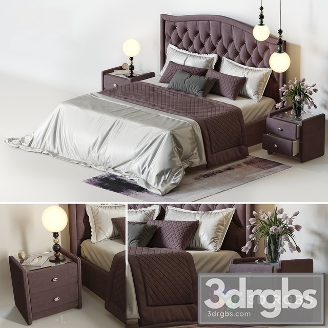 Ascona Collection Bed 3dsmax Download - thumbnail 1