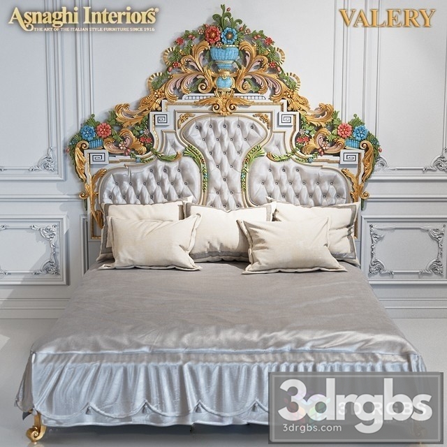 Asnaghi Bed Valery 3dsmax Download - thumbnail 1