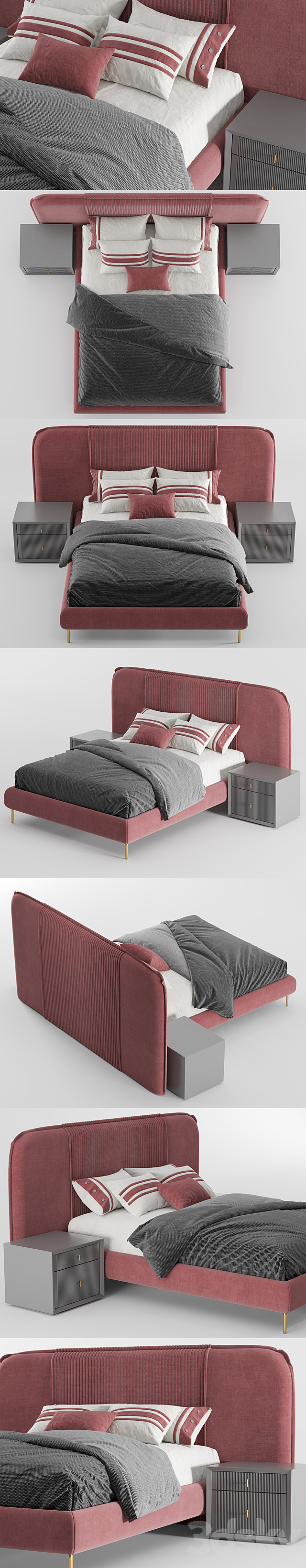 Astoria bed 3DSMax File - thumbnail 4