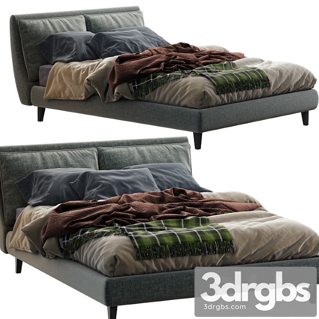 Attico twils bed 2 3dsmax Download - thumbnail 1