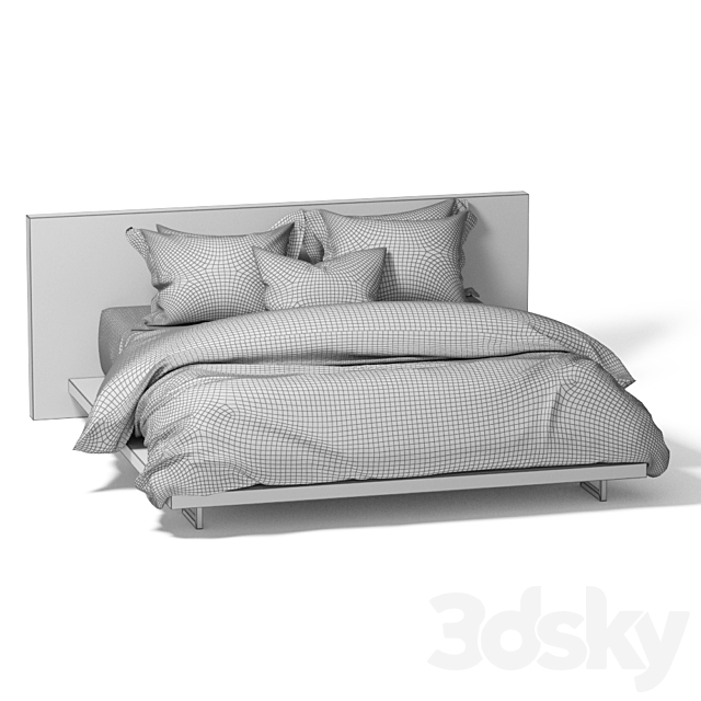 Atwood King Bed 3ds Max - thumbnail 2