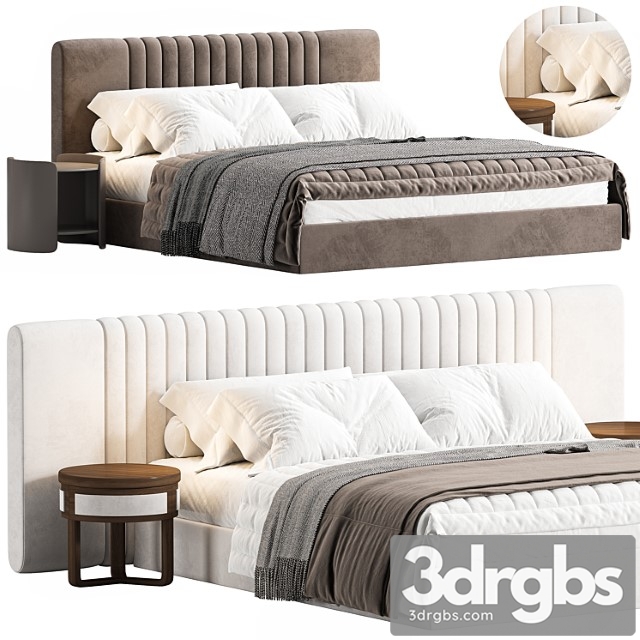 Audraya Upholstered Bed 3dsmax Download - thumbnail 1