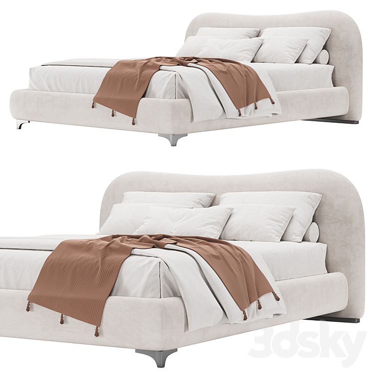 AURORE BED 3DS Max Model - thumbnail 1