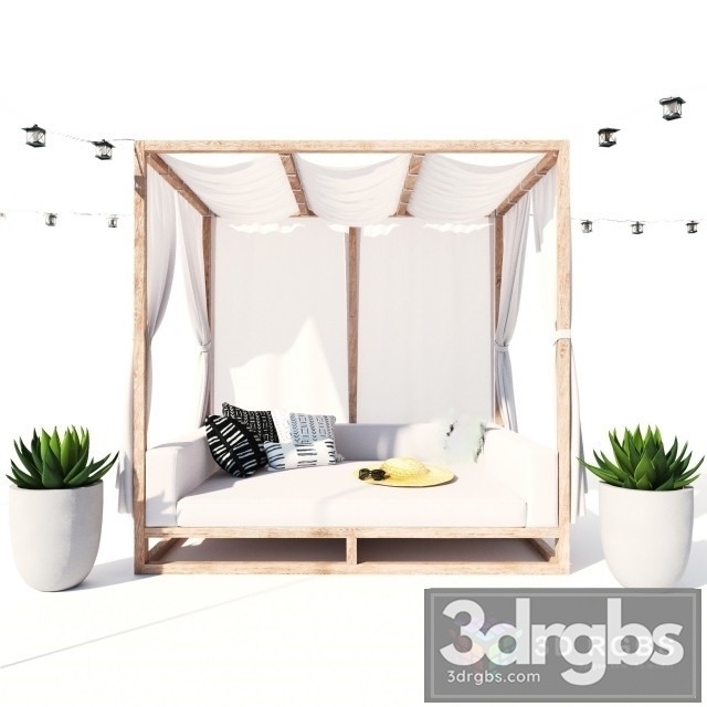 Aviara Canopy Day Bed 3dsmax Download - thumbnail 1