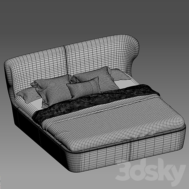 B & B italia. Papilio Bed 3DSMax File - thumbnail 2