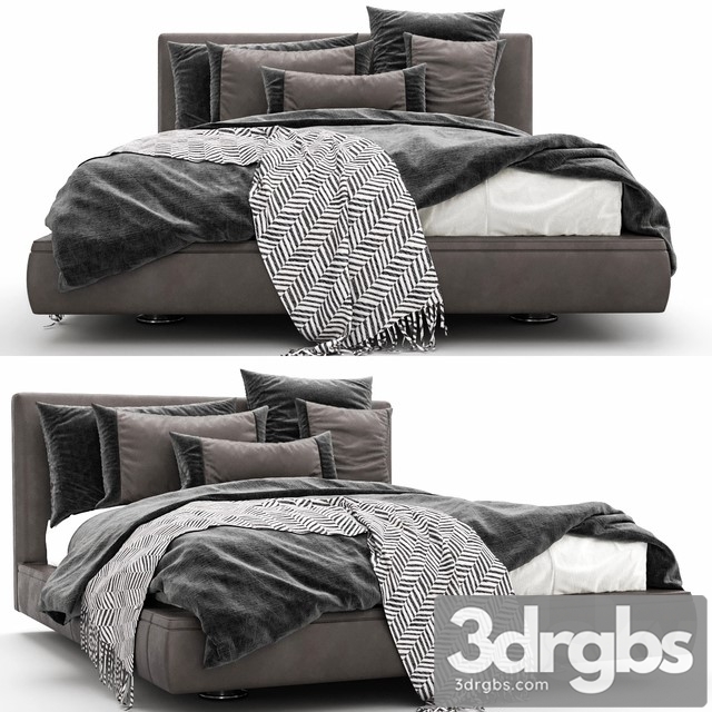 B & B Italia Richard Bed 01 3dsmax Download - thumbnail 1