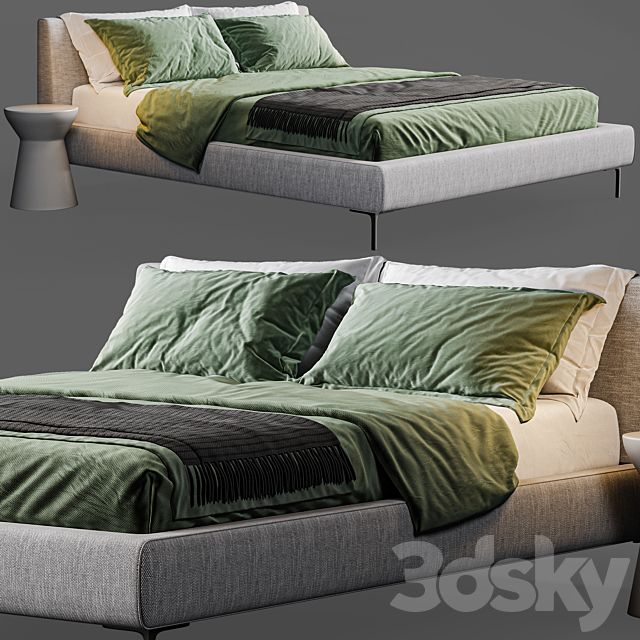 B & B italy Charles bed 3DSMax File - thumbnail 2