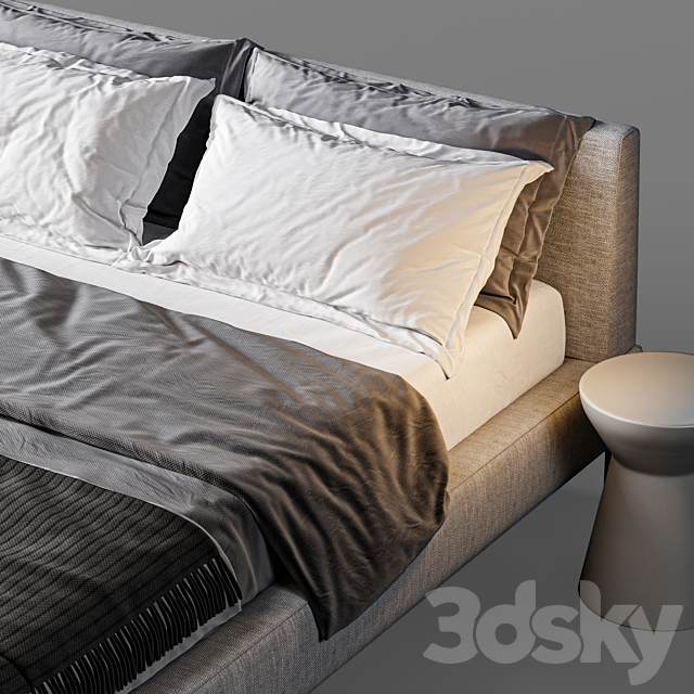 B & B italy Charles bed 3DSMax File - thumbnail 4