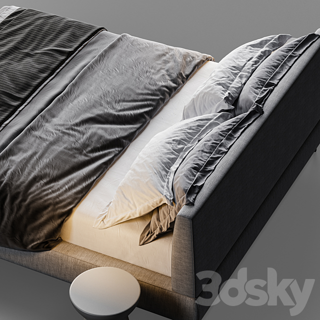 B & B italy Charles bed 3DSMax File - thumbnail 5