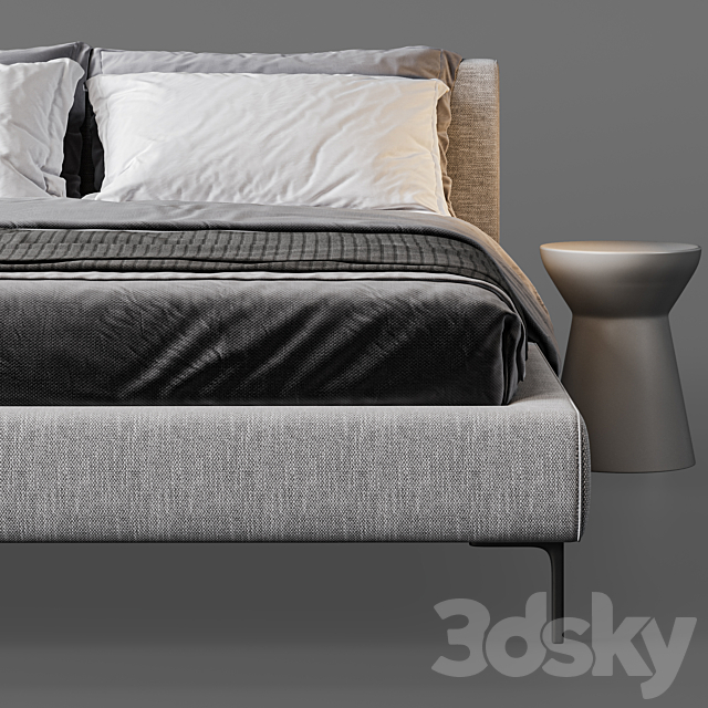 B & B italy Charles bed 3DSMax File - thumbnail 6