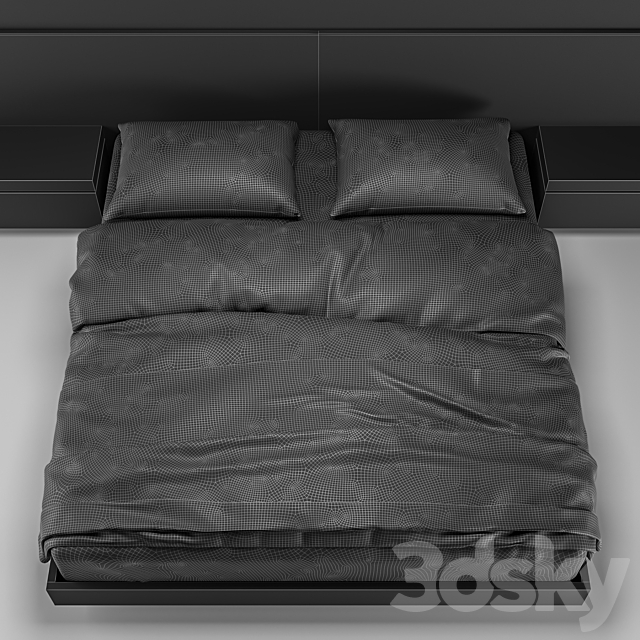 Backlit bed 3DS Max Model - thumbnail 3