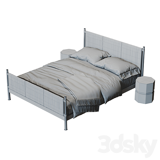 BAKER – CAGED KING BED 3DSMax File - thumbnail 4